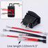 Twidec/Momentary Horn Rocker Toggle Switch SPST 5 Pin 20A 12V 24VDC ON Off Red LED Light Push Button Switch Bar Car with Jumper Wires Set A11625B-...