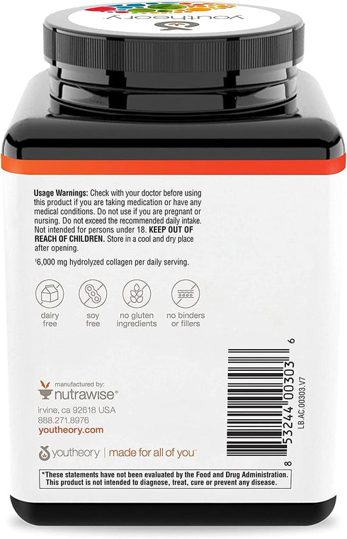 YOUTHEORY Advanced Formula 1 2 3 Collagen, 290 CT...
