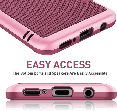 Jeylly S9 Case, Galaxy S9 Case with 2 Pack HD Soft Screen Protector, Contrasting Colors Ultra Slim One-Piece Anti-Slip Rugged Soft TPU Bumper Shoc...