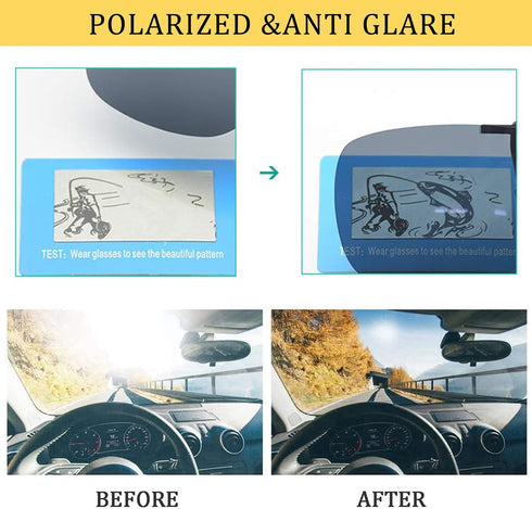 Polarized Clip-on Sunglasses Anti-Glare Driving Glasses for Prescription Glasses...