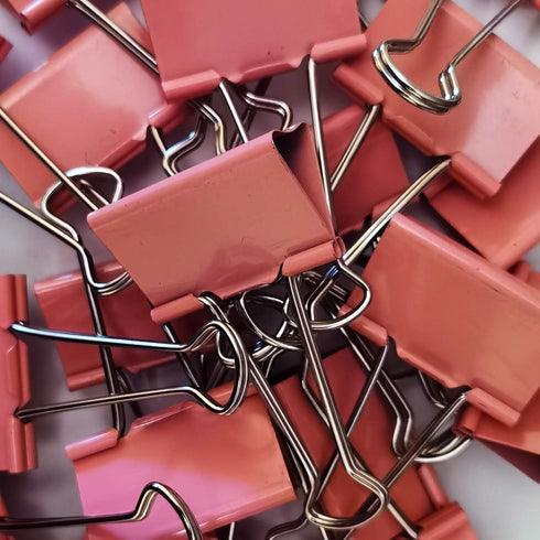 Large Binder Clips Pink Color 2" / 2 inches / 50 mm a Little bit Scratch Jumbo (Huge) Paper Clips (6 PCS, Pink)...