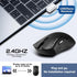 2.4GHz Silent Wireless Mouse, 1200 DPI Optical Sensor Cordless Mouse with USB Receiver, Ergonomic Grips, Portable Travel Computer Mouse for Laptop...