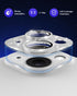 for iPhone 15 Plus/iPhone 15 Camera Lens Protector Glitter Plus Aluminium Alloy Ring 9H Tempered Glass Screen Case Friendly Camera Cover for iPhon...
