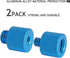 Camera Screw Adapter Thread 1/4" Male to 3/8" Female and 3/8" Male to 1/4" Female Adapter Set for Camera Monitor, Tripod, Mount (Blue)...