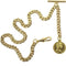 Albert Chain Gold Tone Pocket Watch Chain Vest Chain for Men Fob T Bar with Swivel Clasp with Queen Design Medal Fob Charm AC79A...