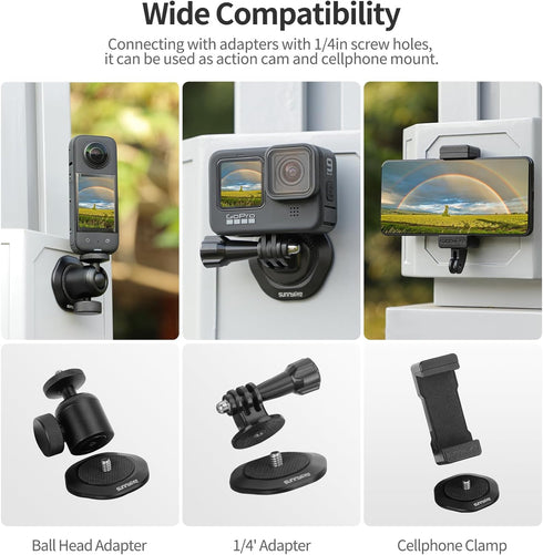 Pocket 3 Strong Magnetic Base Camera Stand Mount Stabilizer for DJI Osmo Pocket 3/2, Insta360 ONE X3/2/1/GO 3,for FIMI Palm 2/1 Action Camera Expa...