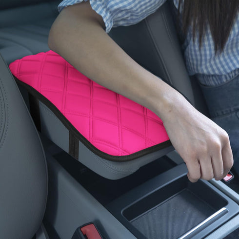 FH Group Diamond Pattern Neosupreme Center Console Pad Water-Resistant Black Seat Box Cover Protector fits Most Cars, SUVs, and Trucks Pink...