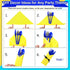 Domensi 24 Set Yellow Cartoon Theme Party Plastic Cutlery Set Include Blue Disposable Plastic Spoons Forks Knives Yellow Paper Napkins Satin Ribbo...
