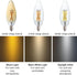 6 PCS C32 Candle Filament LED Bulb, Warm White Light, 4W Equals 40W, E12 Candelabra Base Edison Bulb, Clear Glass Light Bulb for Pendant Chandelie...