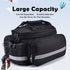 Oversized Rear Bike Rack Bag with Rain Sleeves, 27L Multi-Compartment Mountain Bike Saddle Bag with Reflective Tape, Waterproof Bike Trunk Storage...