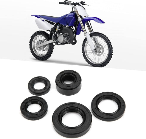Engine Oil Seal Set, 5Pcs / Set Steel Alloy Engine Oil Seal Set Kit Accessory Replacement Fit for 110cc 125cc 140cc PIT PRO Trail Quad Dirt Bike A...