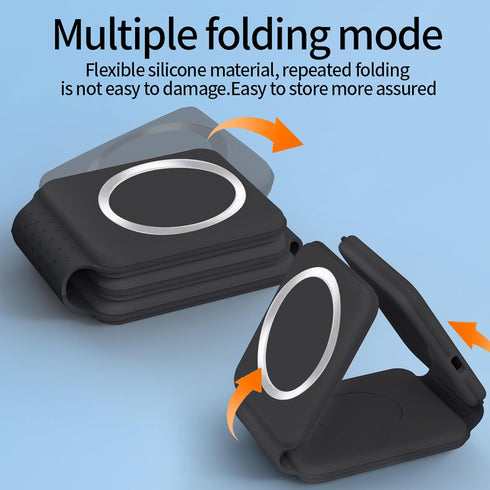3 in 1 Charging Station for Apple,Magnetic Foldable Charger for Travel,Wireless Charger Pad for iPhone 15/14/13/12/Pro/Max/Mini,iWatch Ultra/SE/9/...