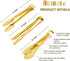 12 Pack Gold Premium Small Serving Tongs, Dmoera Mini Stainless Steel Appetizer Tongs, 5 Inch(12.7cm)...