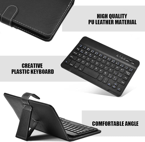 VBESTLIFE Bluetooth Keyboard Sleeve, Universal Bluetooth Keyboard Sleeve with Stand Compatible with 4.5''-6.8'' Cellphone for Android, for Windows...