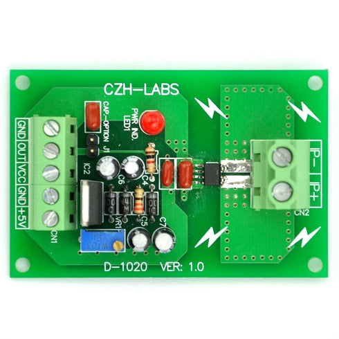 Electronics-Salon Panel Mount AC/DC Current Sensor Module Board, Based on ACS712 (+/-30Amp)...