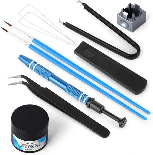 YIMAGUJRX RUNJRX Keyboard Switch Lube Kit GPL 205G0 0.53oz/15g, Switch Opener for Cherry MX Gateron TTC Holy Pandas Switch,Switch Lube Tools for G...