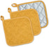 DII Basic Terry Collection Quilted 100% Cotton, Potholder, Mustard, 3 Piece...