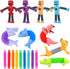 Telescopic Suction Cup Robot Toy, 18 PCS Robotic Pop Tubes Sensory Fidget Toy for Kids 5-7, Autism Toys for Autistic Children, Stocking Stuffers f...