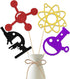 Science Party Centerpiece Sticks, Chemistry Theme Birthday Party Decorations, Mad Science Laboratory Baby Shower Party Decoration Supplies Blue Bl...