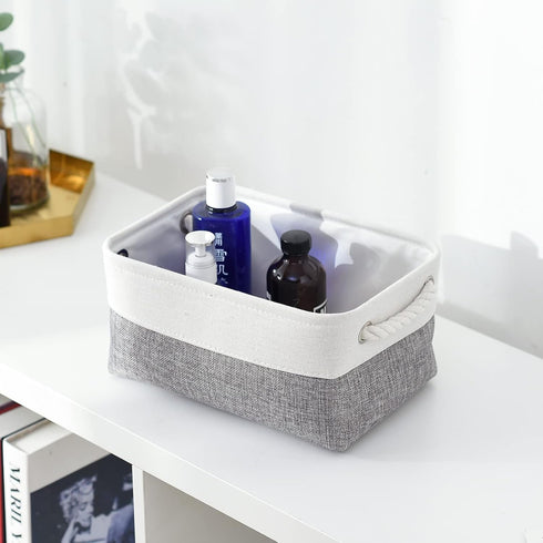TheWarmHome Organization and Storage Basket for Shelves - 12x8x5.2 inch 1 Pack Fabric Storage Cubes, Collapsible Storage Bins for Closet Organizer...