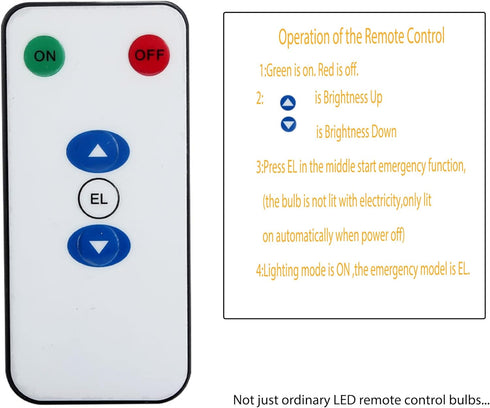 BSOD Rechargeable Light Bulbs, LED Magic Bulb with Remote Controller Warm White Emergency Lamp Without Electricity Battery Operated Light 7W Bulb ...