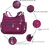 WITERY Nylon Crossboby Bags for Women - Waterproof Zipper Multi-Pocket Crossboby Purse Lightweight Shoulder Bag...