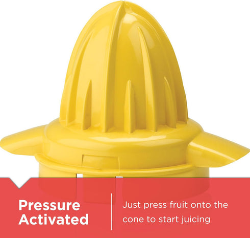 BLACK+DECKER 32oz Electric Citrus Juicer, CJ625, Pressure Activated, Adjustable Pulp Control, Dishwasher-Safe...