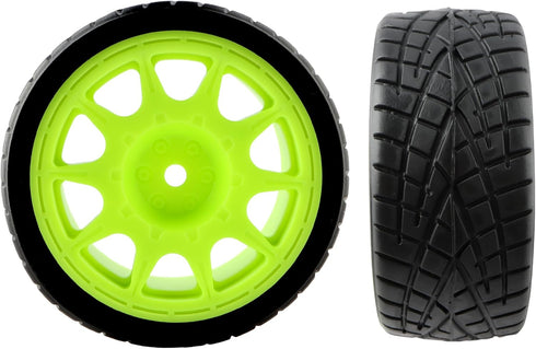 4PCS 12mm Hub Wheels Tires Set 1:10 1:12 1:16 Off Road RC Cars Rubber Tires Set for HSP 94122 94123 94103 3850 3851 FW06 RC Cars(Green)...
