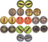 10 Pairs 35mm Glow in The Dark Glass Dinosaur Eyes Round Dome Glass Cabochons Flatback for DIY Craft Clay Animal Lizard Eyes...