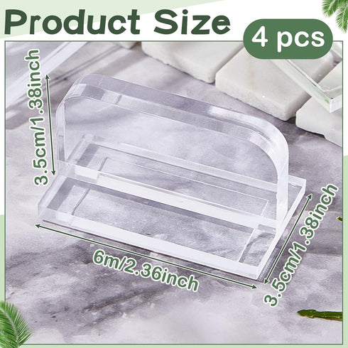 Qunclay 4 Pcs Aquarium Lid Handles Acrylic Fish Tank Cover Handles Adhesive Tank Lid Replacement Handle for Aquarium Fish Tank Lid, 2.36 x 1.38 In...