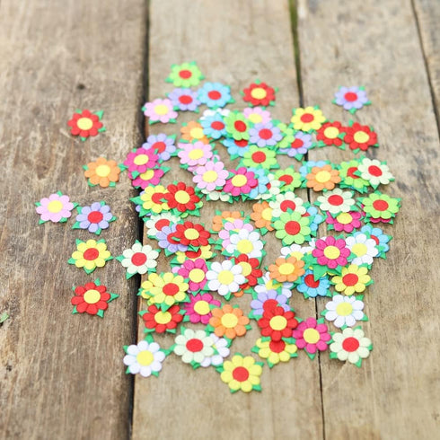 100 Pcs Handmade Mulberry Paper Flowers 25x25mm Scrapbook Craft Card, DIY Craft, Bouquets, Decorations, Greeting Cards, Craft Projects (10 Colors)...