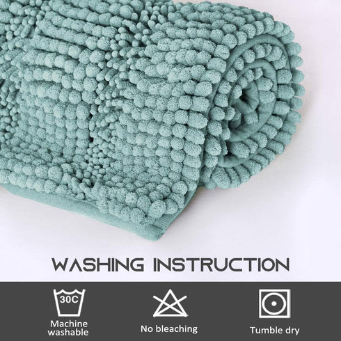 NICETOWN Bath Mats Shower Rugs Slip-Resistant Extra Absorbent Soft and Fluffy Thick Bath Mats, Non-Slip Microfiber Shag Floor Mats, Dry Fast Water...