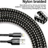 cugunu iPhone Charger, 5 Pack 3/3/6/6/10FT Apple MFi Certified USB Lightning Cable Nylon Braided Fast Charging Cord Compatible for iPhone 14/13/12...