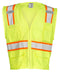 Kishigo All Mesh Contrast Unisex Reflective Safety Vest 1195, ANSI Type R / Class 2 Compliant, 6 Pockets - Pencil & Radio Pockets, Zipper Front, S...