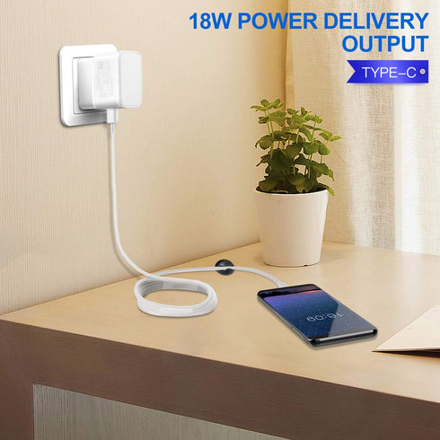 Adaptive Fast Charging Wall Android Cell Phone Tablet Charger Station Adapter Block Kit with 5Ft USB Type C Cable Compatible Samsung Galaxy S21 S2...