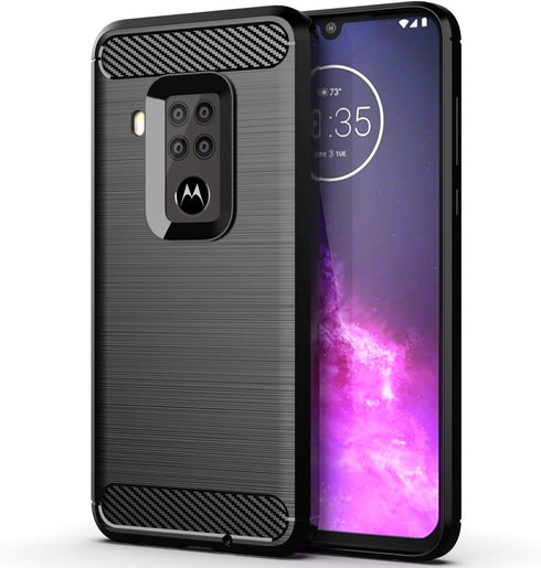 Osophter for Motorola Moto One Zoom Case,Motorola Moto One Pro Case Shock-Absorption Flexible TPU Rubber Full-Body Protective Phone Cover for Moto...