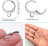 150 Pcs Hypoallergenic French Earring Hooks Leverback Earwires Round Earring Hooks Earring Supplies Findings Ear Wire with Open Loop for Earring D...