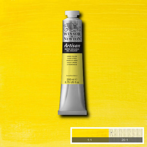 Winsor & Newton Artisan Water Mixable Oil Colour, 6.75-oz (200ml), Lemon Yellow...