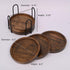 Mango Wood Coasters for Drinks with Iron Holder Stand Set of 5 for Countertop and Surfaces from Water Marks or Damage (4.5 x 4.5 x 0.5)...