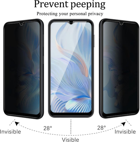 KAREEN [2-Pack Privacy Screen Protector for Samsung Galaxy A14 5G Tempered Glass, Bubble Free, 9H Hardness, Easy to Install, Case Friendly Black...