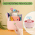Pencil Holder for Desk, 360 Degree Rotating Desk Organizer Pen Holder, Spinning Makeup Brush Holder, 5 Slots Pencil Cup for School, Office, Home, ...