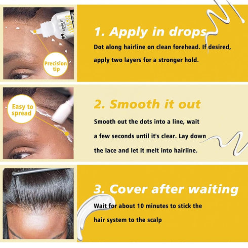 Goiple Wig Glue Lace Glue for Lace Front Lace Wigs, Waterproof Lace Front Wig Glue for Wigs, Strong Hold Transparent Lace Adhesive for Hair Replac...