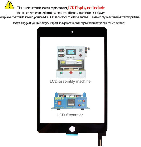 New Glass Touch Screen Digitizer Replacement for iPad Air 2 9.7" 2nd Gen A1566 A1567 and Pre-Installed Adhesive with Repair Tools Kit (Without Hom...