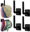 Hat Rack for Wall Hat Organizer, 4-Pack Hat Racks for Baseball Caps, Adhesive Hat Hooks for Wall, No Drilling Hat Hangers for Closet Cowboy Hat Ho...