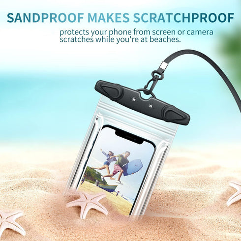 Universal Waterproof Phone Pouch, 4 Pack Waterproof Phone Case with Lanyard Protector for iPhone 16 15 14 13 12 Pro Max XS Plus Samsung Galaxy Not...