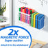 Magnetic Dry Erase Marker Holder, Large Magnetic Pen Holder, Magnetic Marker Holder, Magnetic Glass Whiteboard Holder with Movable Dividers, Stron...