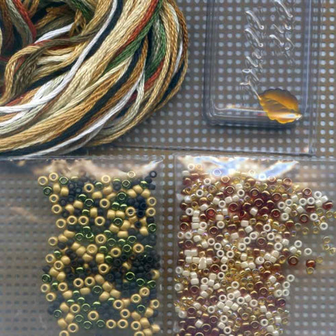 Chippy Beaded Halloween Counted Cross Stitch Kit Mill Hill 2105 Autumn Harvest MH185205...