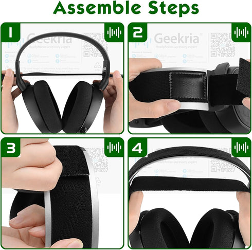 Geekria Flex Fabric Headband Pad Compatible with SteelSeries Arctis 7, Arctis 9X, Arctis PRO Headphones, Replacement Band Repair Part (Black)...