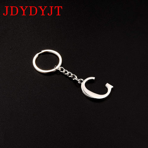 Keychain Initial Letter Key Chain Silver for Men Women Personalized Alphabet Monogram Keychain for Car Keys...