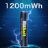 AAA Rechargeable Battery USB C 1.5V 1200mWh High Capacity,Rechargeable AAA Batteries Lithium 6-Pack with USB C Port Cable 1500 Cycles...